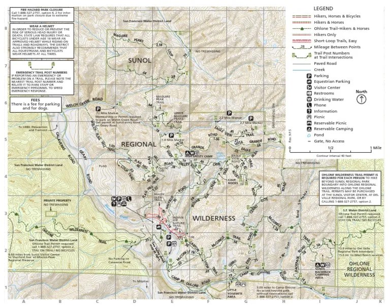Sunol Map PDF Trail Outdoor Recreation