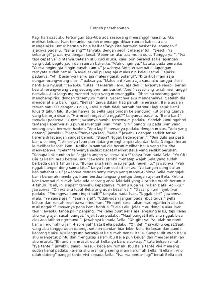 Resensi Cerpen Persahabatan – Ilustrasi