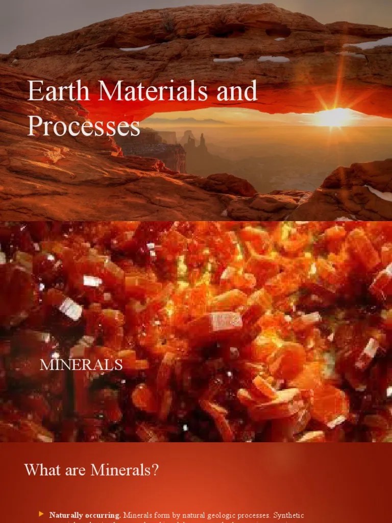 Earth Materials and Process PDF Sedimentary Rock Igneous Rock