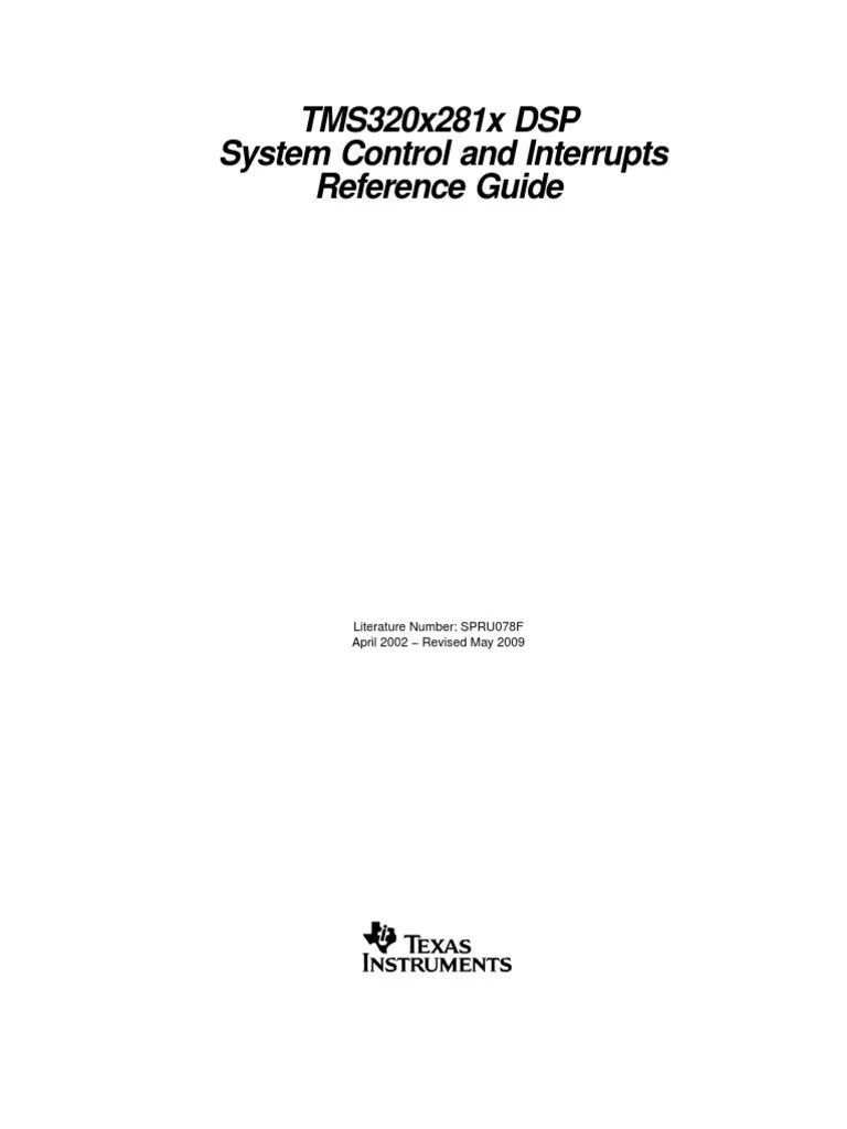TMS320x281x DSP System Control and Interrupts Reference Guide PDF