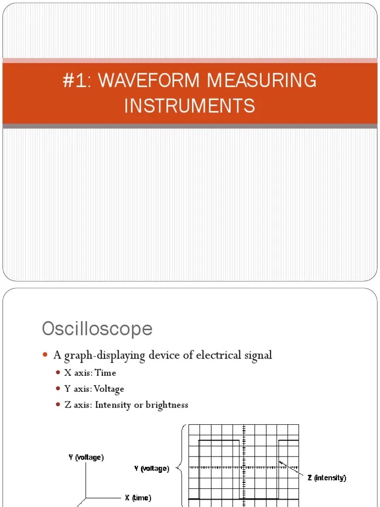 1 Waveform Measuring Instruments PDF Electrical Engineering