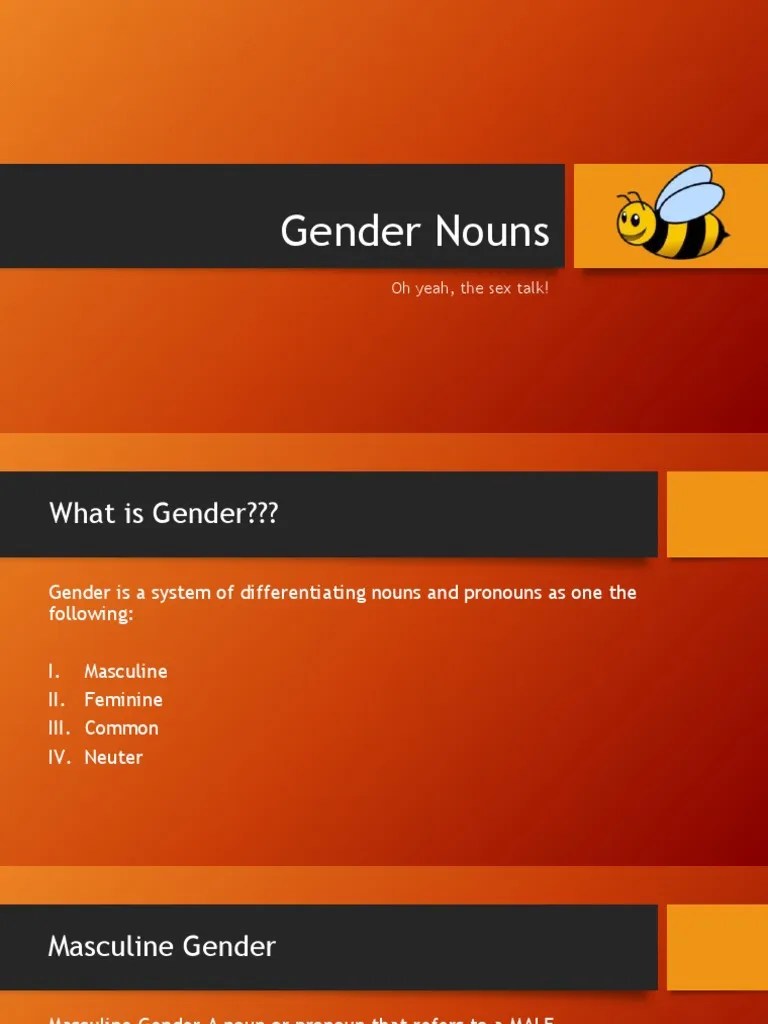 Gendernouns 160118004409 PDF Grammatical Gender Noun