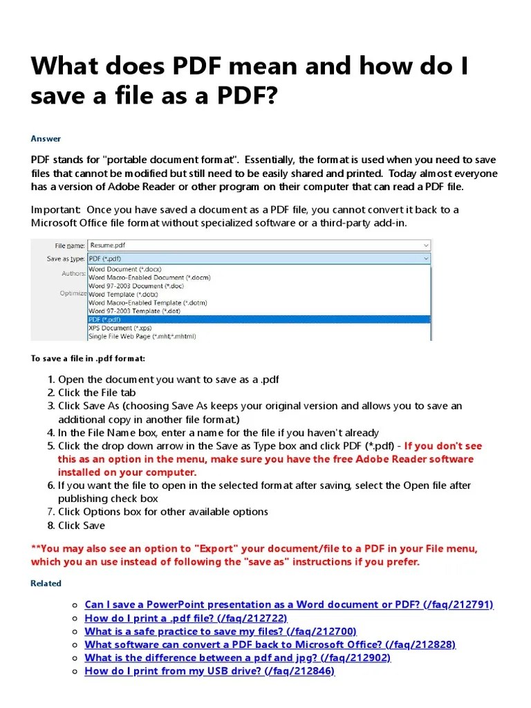 What Does PDF Mean and How Do I Save A File As A PDF Ask NWTC PDF