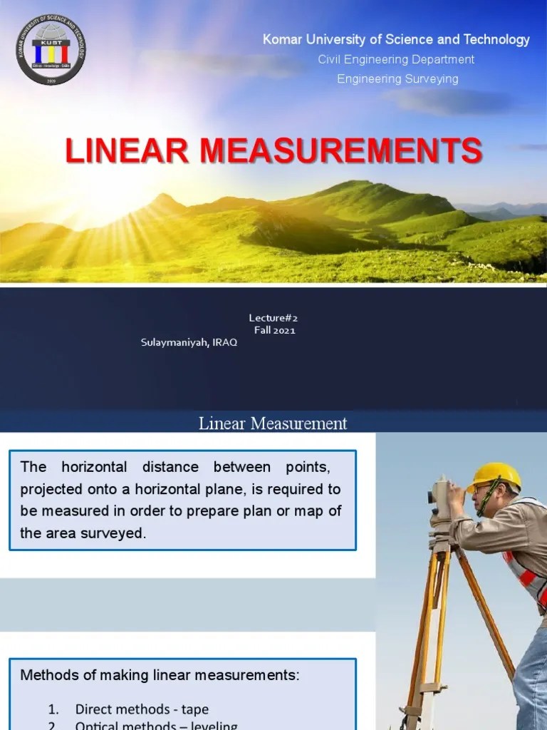 Methods for Accurate Linear Measurement in Engineering Surveying PDF