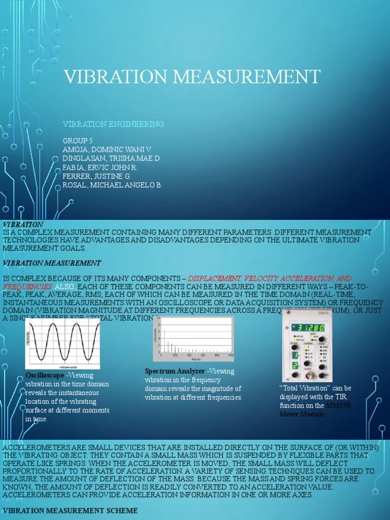 Vibration Measurement 2 PDF Inductor Physics