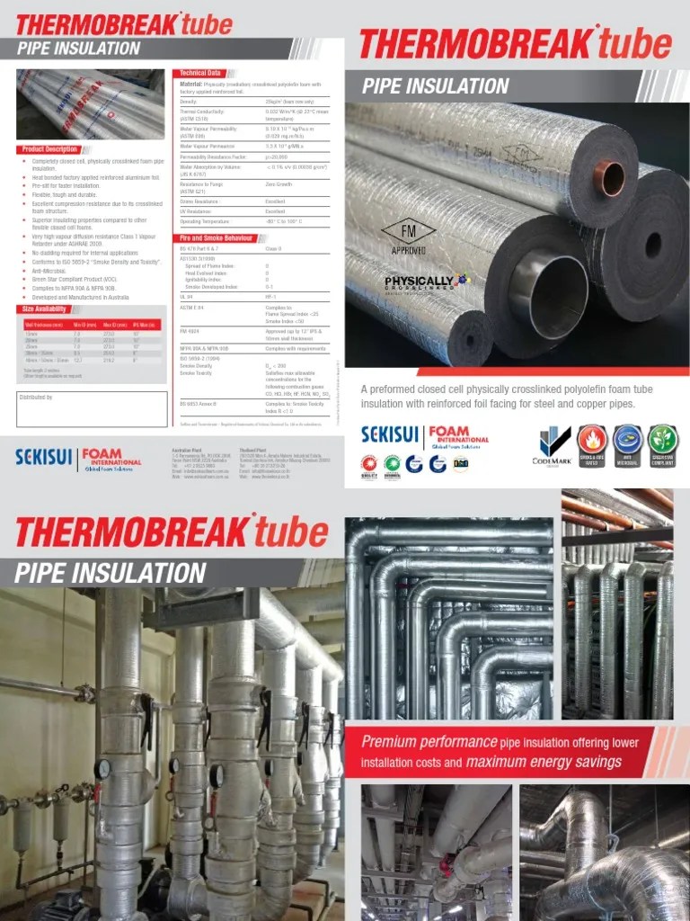 Insulation Thermobreak Tube TDS PDF Thermal Insulation Pipe