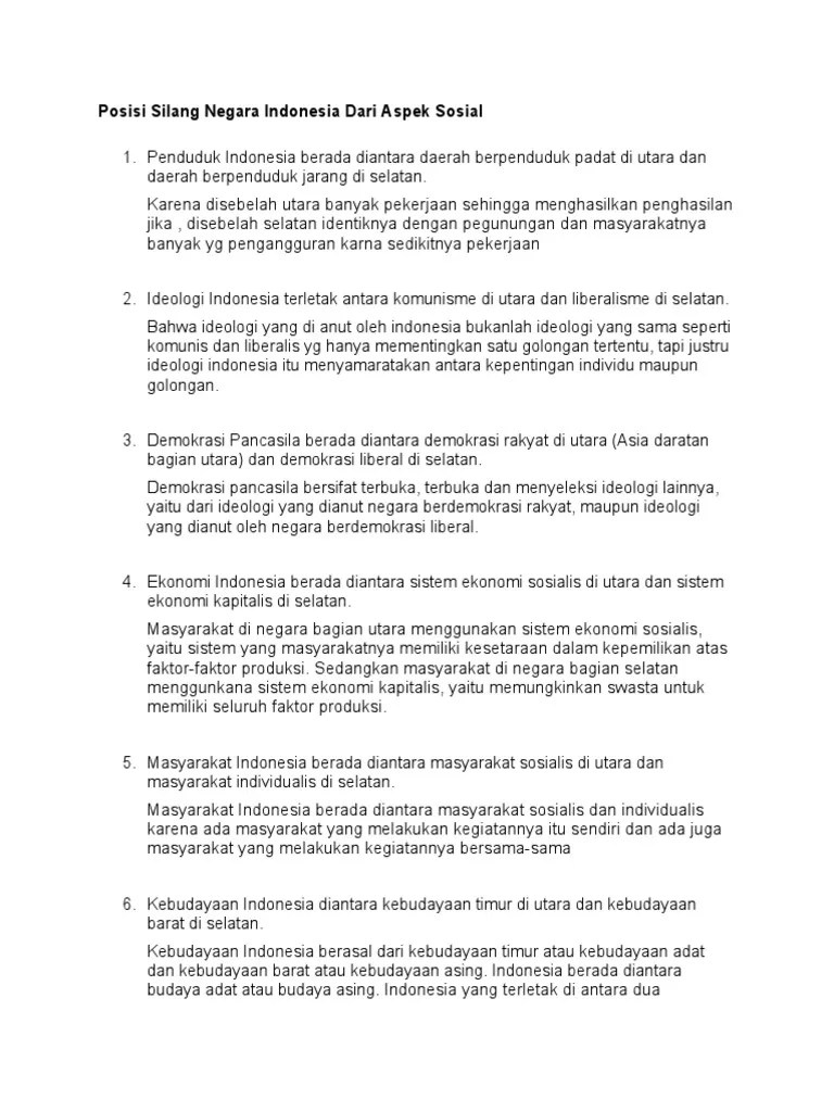 Posisi Silang Negara Indonesia (Pkn) | PDF