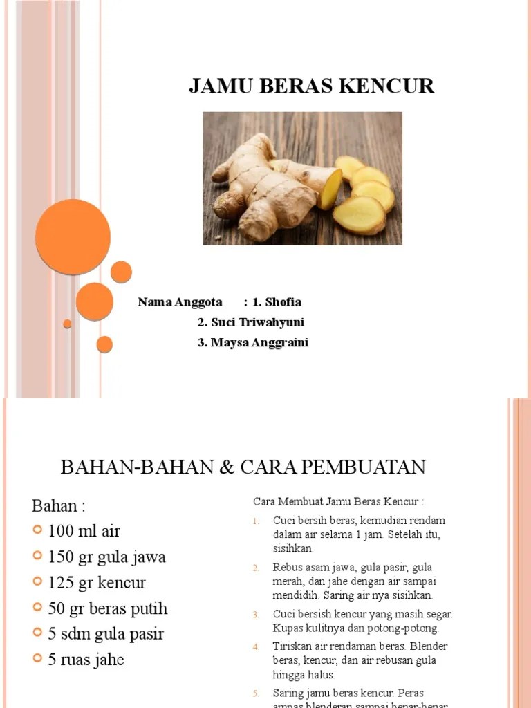Jamu Beras Kencur | PDF
