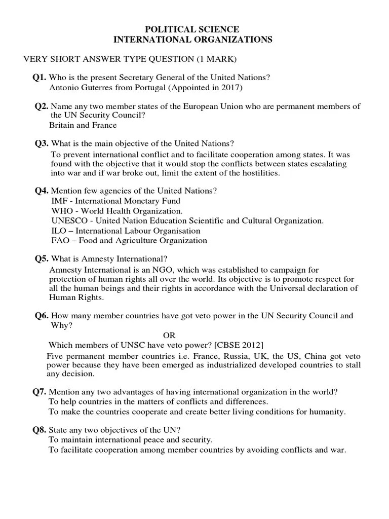 Understanding the United Nations An Overview of Key International