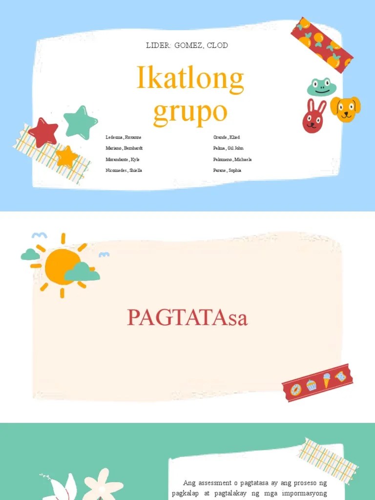 Assessment Of, For, As TAGALOG PDF