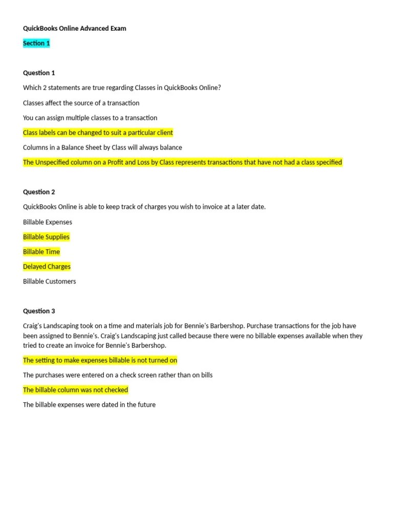 Quickbooks Advanced Certification | PDF | Debits And Credits 