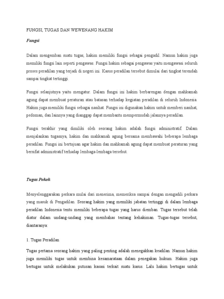 Fungsi Tugas Wewenang | PDF