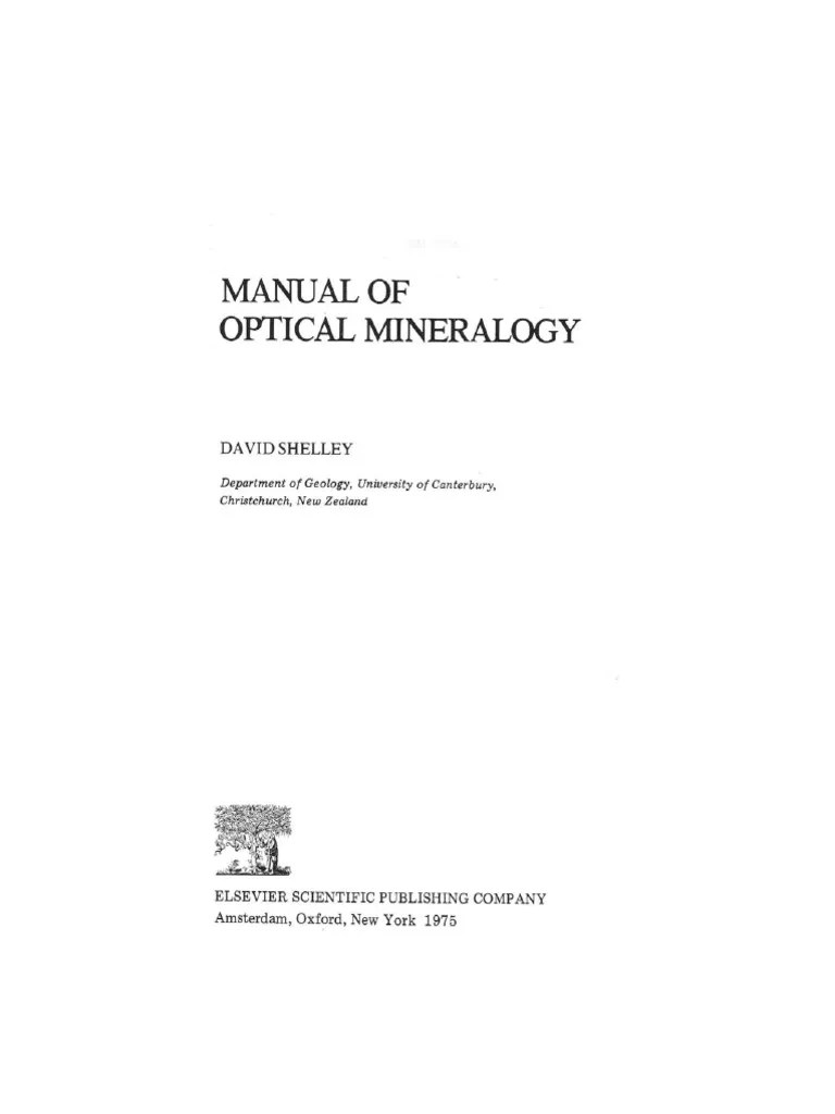 Manual of Optical Mineralogy PDF