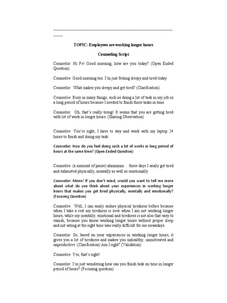 Counseling Script PDF Neuropsychological Assessment Clinical