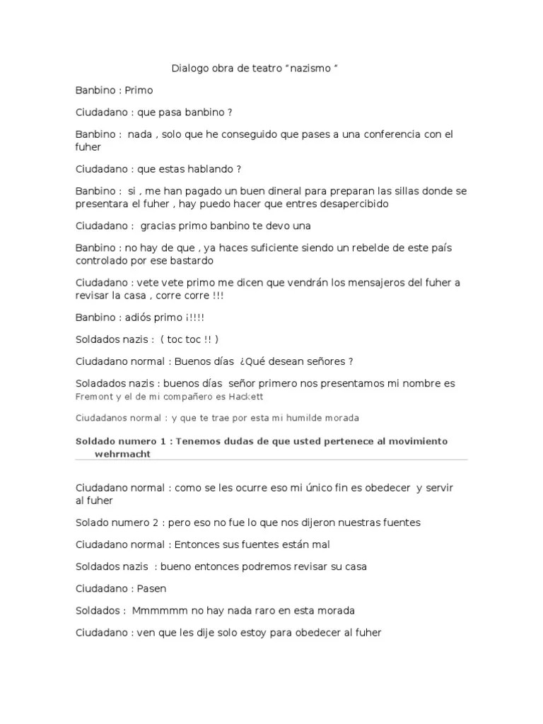 Dialogo obra de teatro