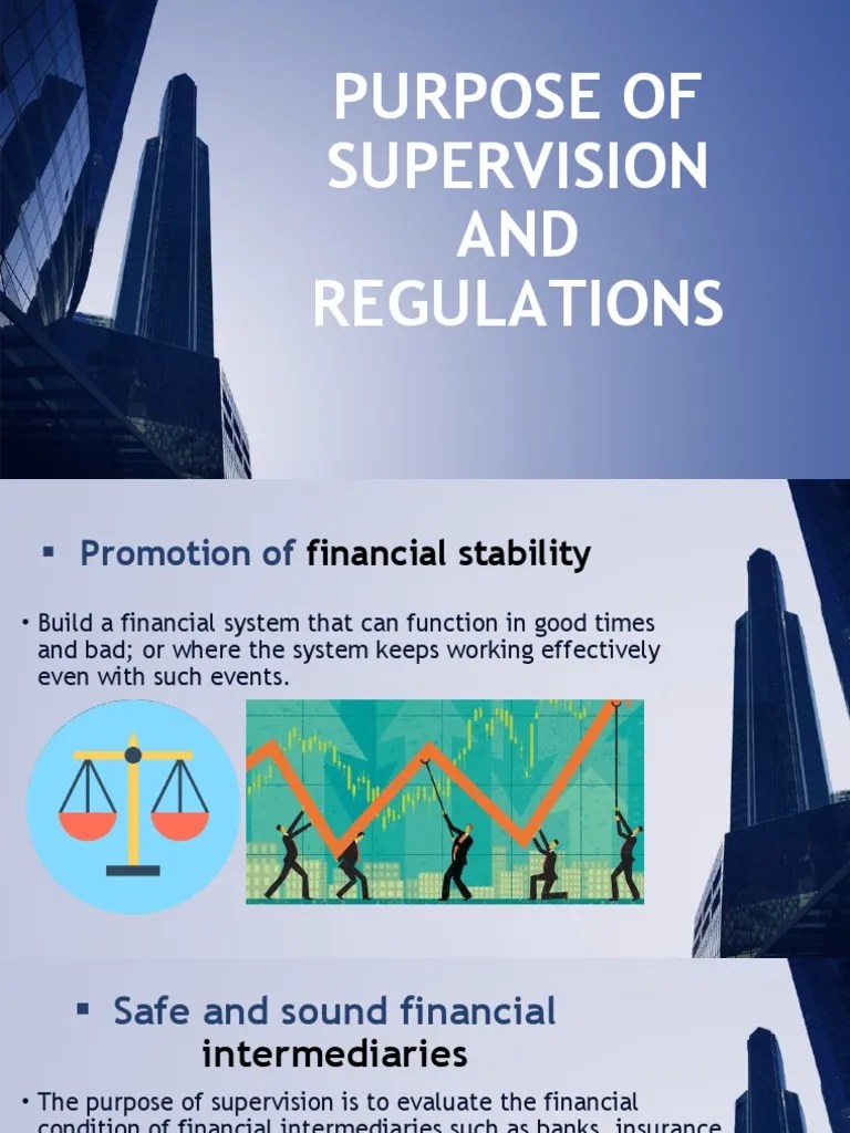 Purpose of Supervision and Regulations PDF