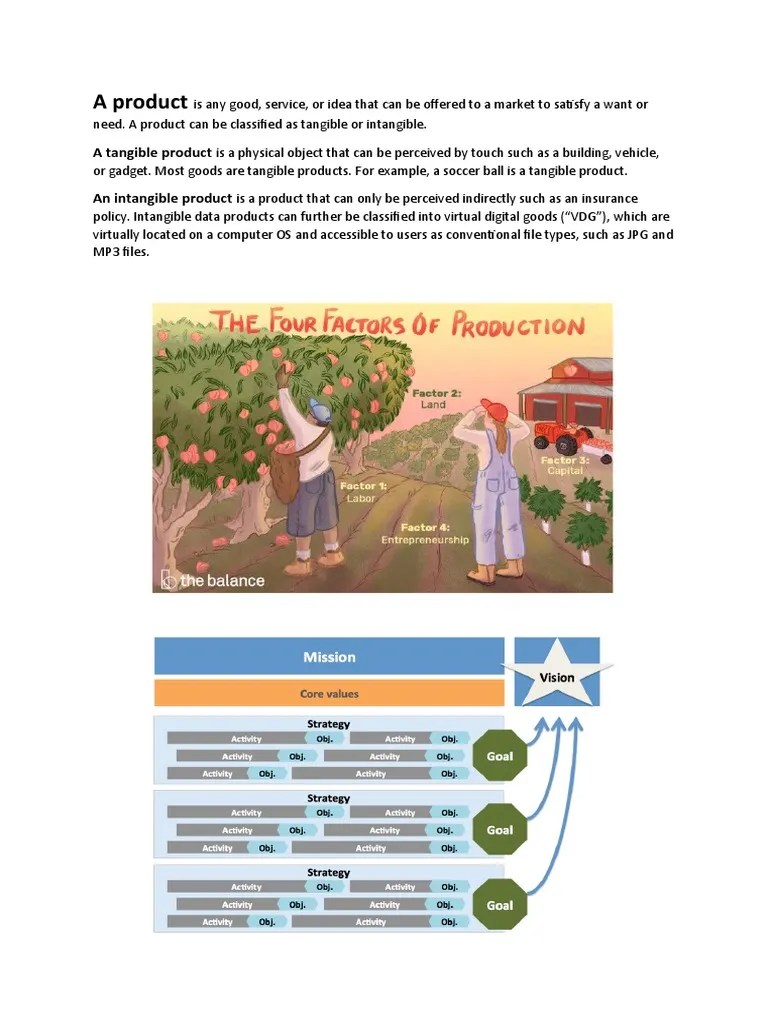 A Tangible Product PDF Strategic Management Supply Chain