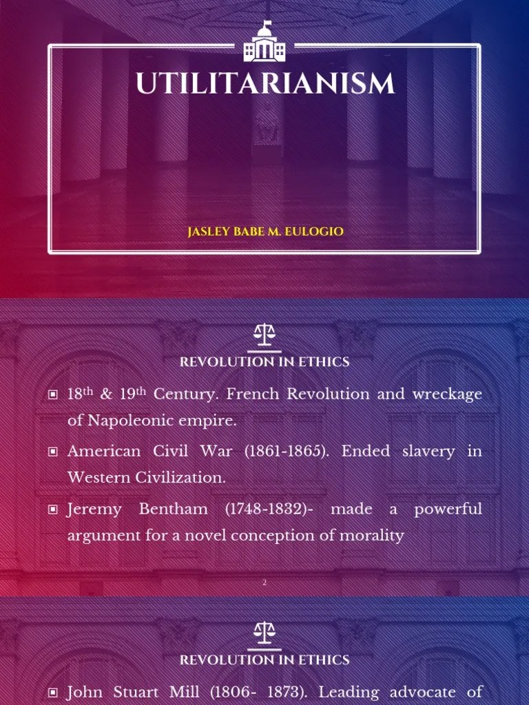 Utilitarianism PDF Utilitarianism Ethical Theories