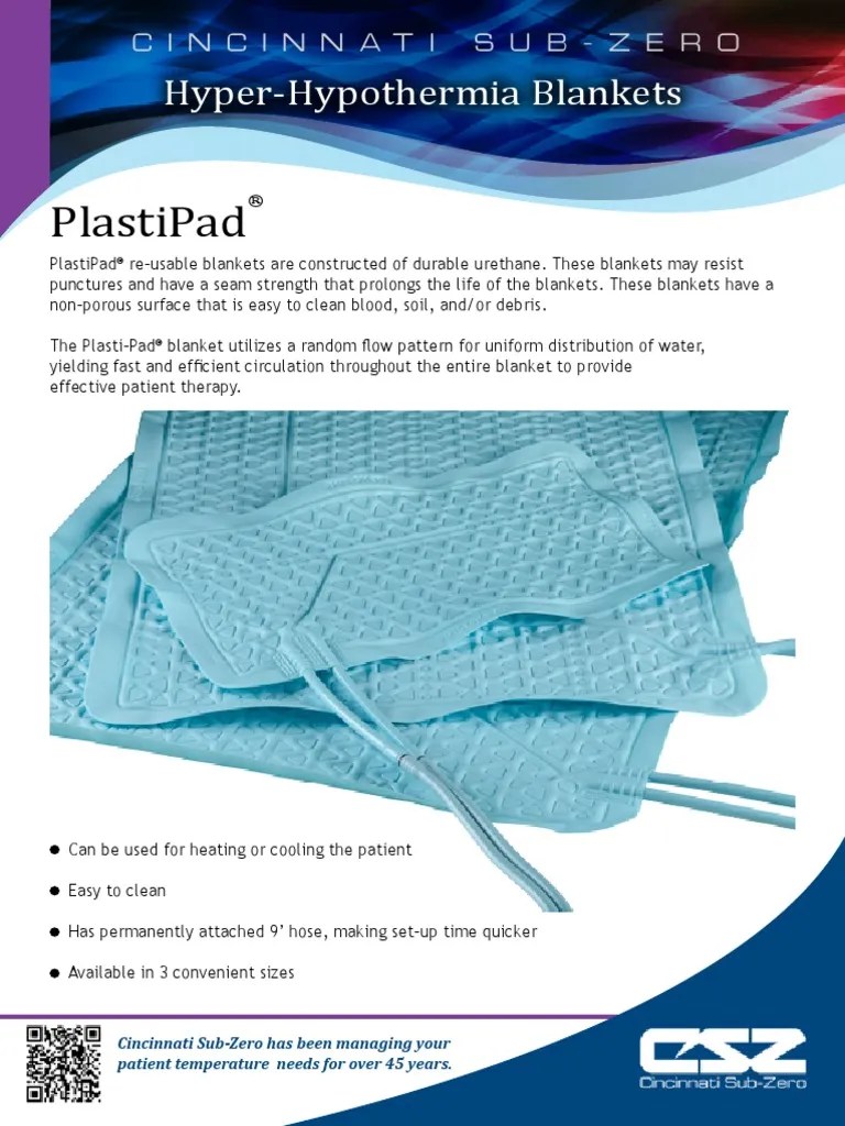 Brochure CSZ PlastiPad Hyper Hypothermia Blankets PDF Temperature