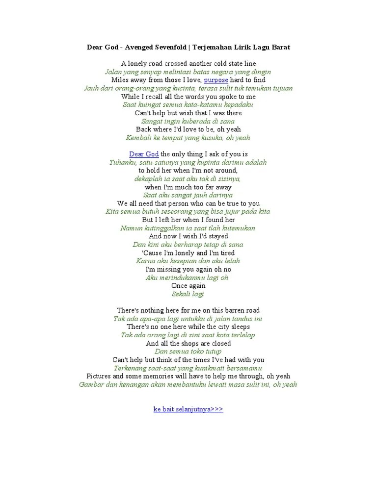 Avenged Sevenfold-Dear God | PDF