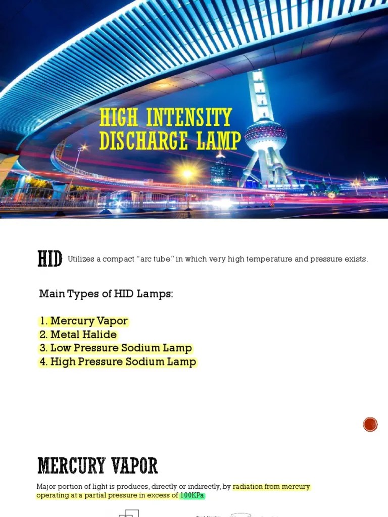 High Intensity Discharge Lamp PDF Electricity Equipment