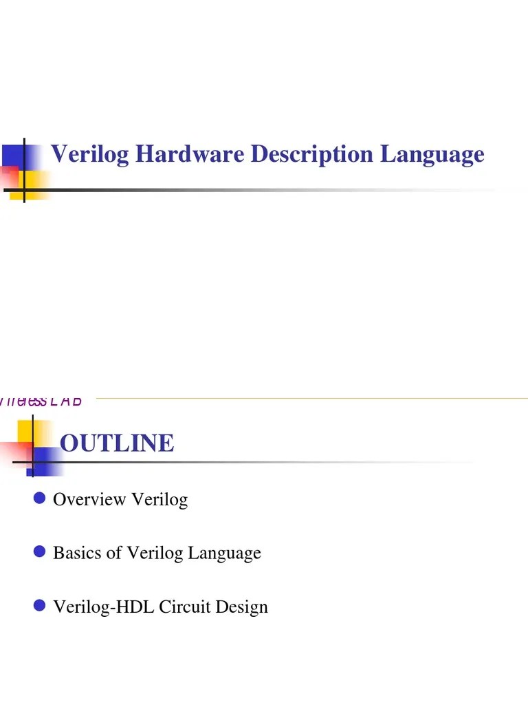 Verilog Hardware Description Language PDF Hardware Description