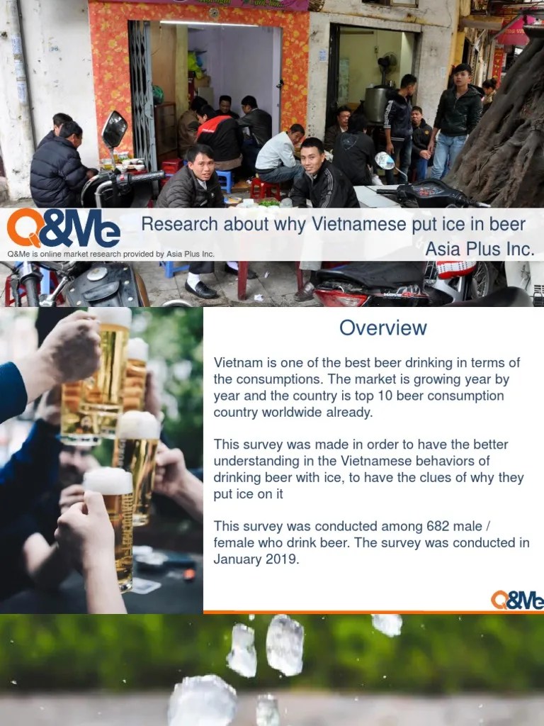 Research About Why Vietnamese Put Ice in Beer Asia Plus Inc PDF
