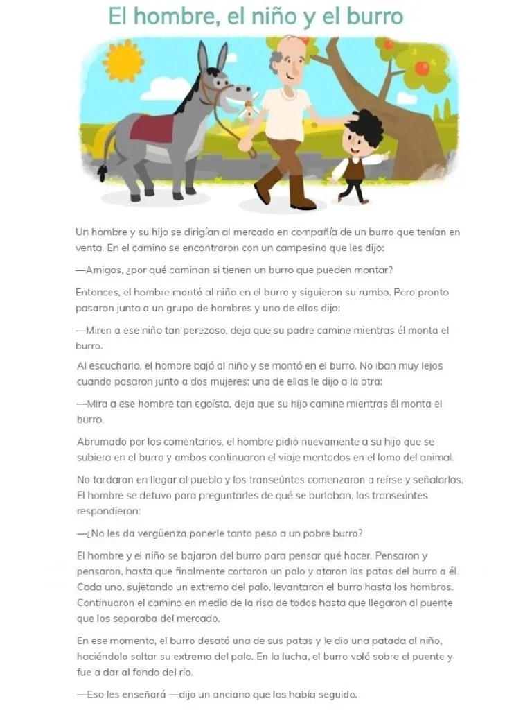 El Hombre El Niño y El Burro PDF