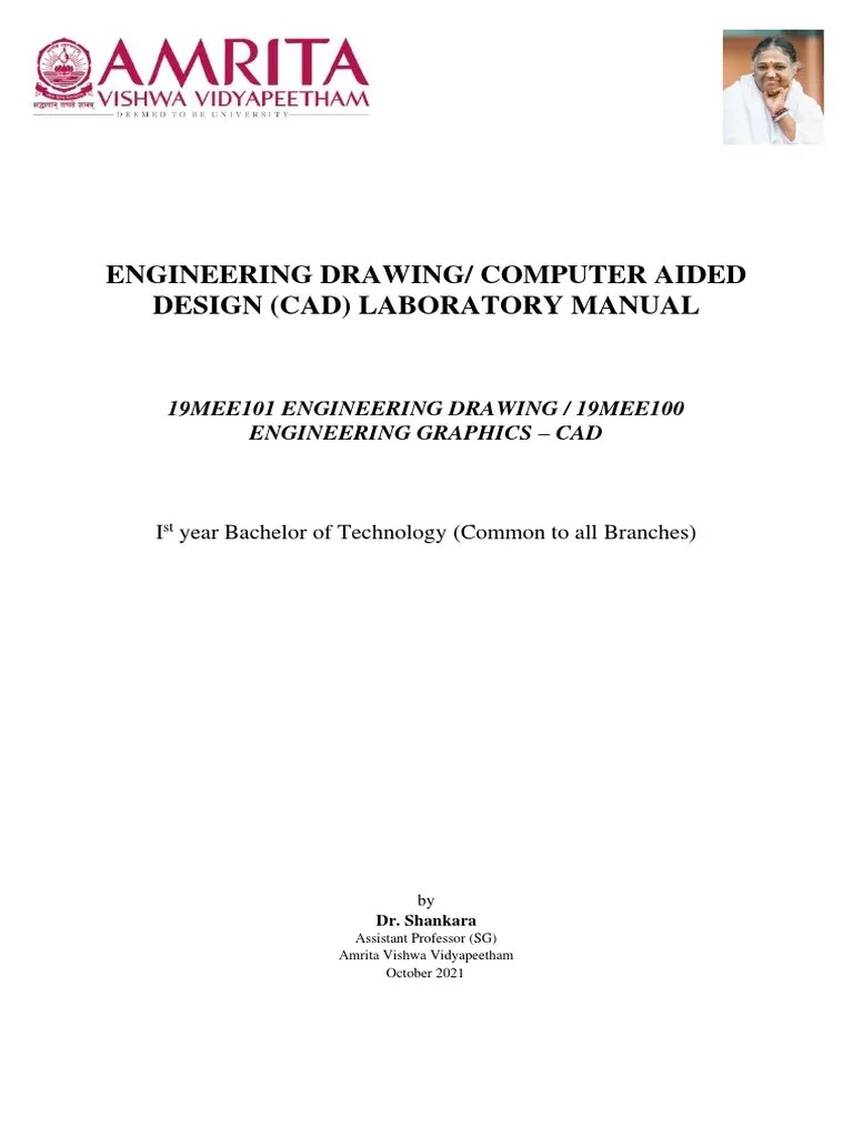 CAD Lab Manual PDF Ellipse Geometry