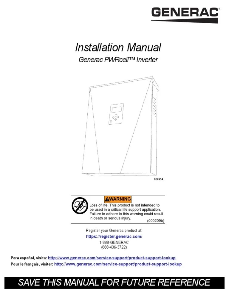 Generac Install Manual PWRcell 7 6kW Invetrer APKE00014 | PDF | Power