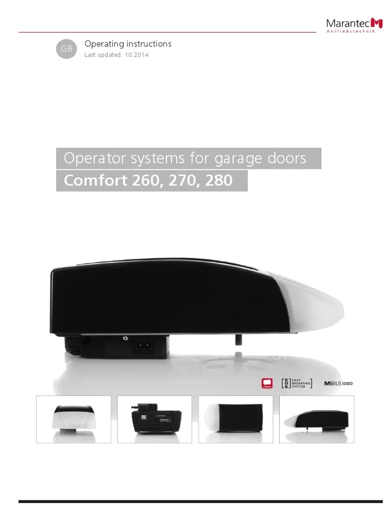 Marantec Confort 260 270 280 | Download Free PDF | Door | Power Supply