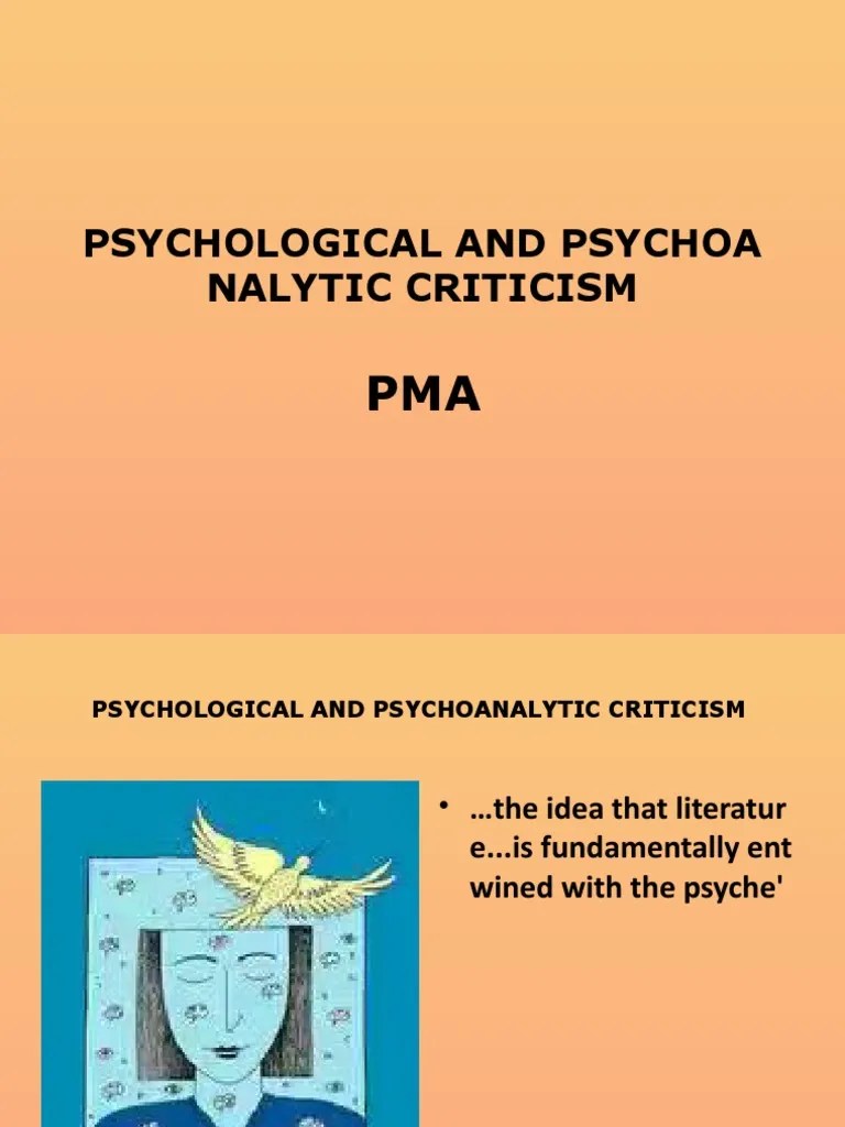 Psychoanalytic Critical Lens PDF Id Psychoanalysis