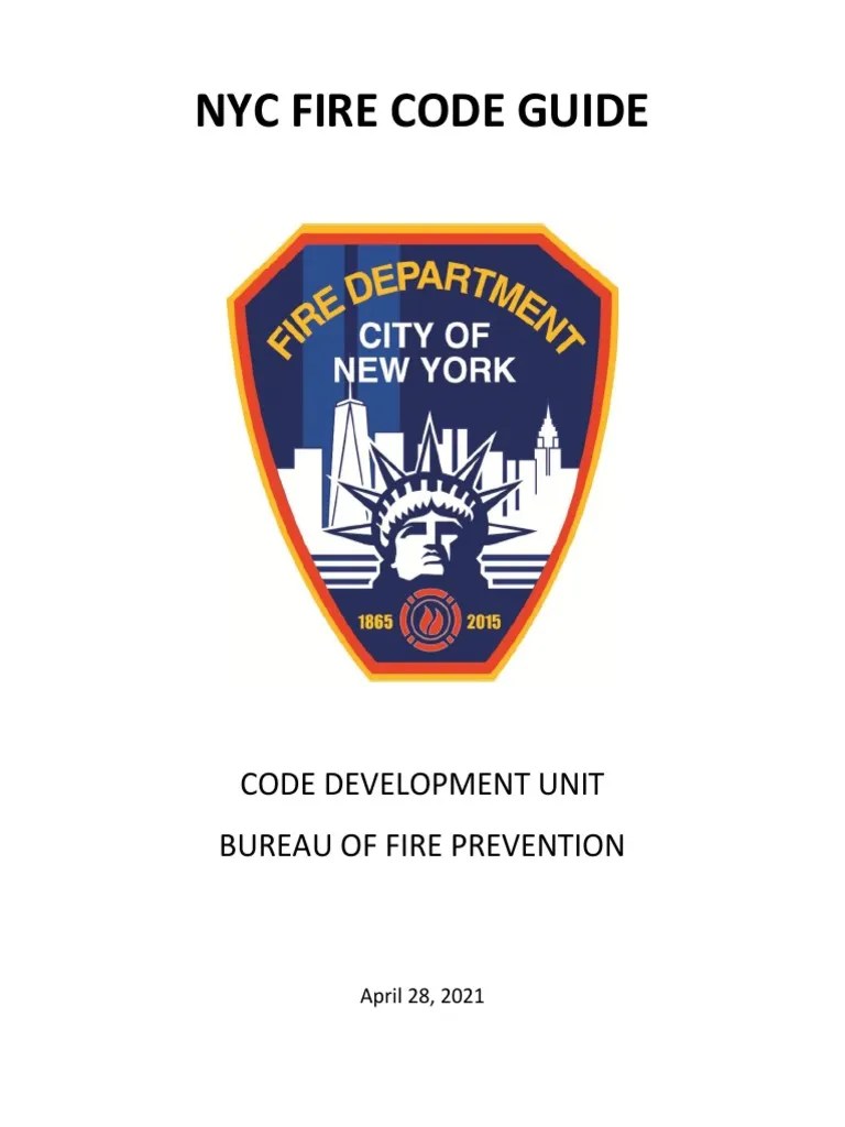 Nyc Fire Code Guide PDF Fire Safety Fires
