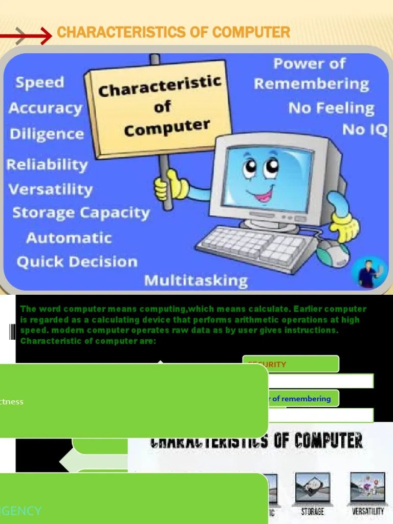 Characteristics of COmputer PDF Computer Data Storage Computer