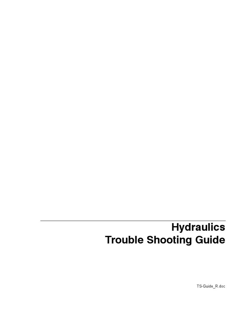 Hydraulic System Troubleshooting Guide PDF