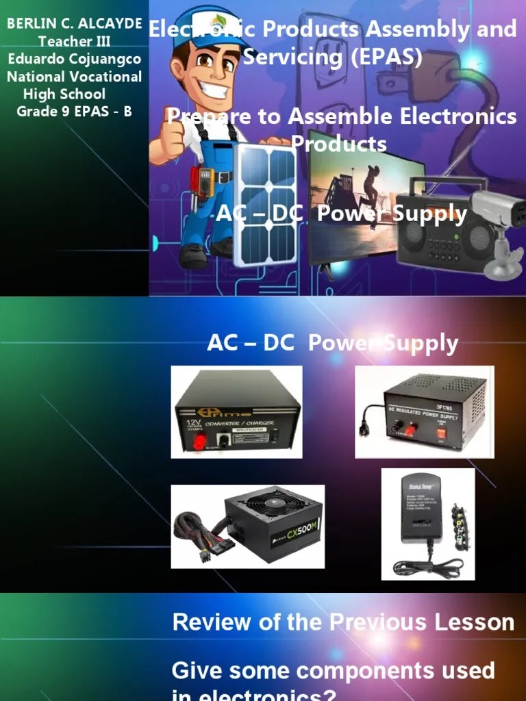 Electronic Products Assembly and Servicing (EPAS) Prepare To Assemble