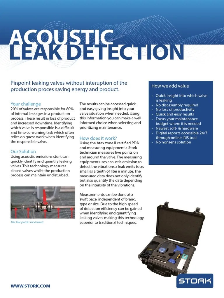 Acoustic Leak Detection PDF Leak Valve