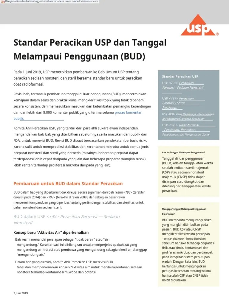 Usp-Bud-Factsheet en Id | PDF