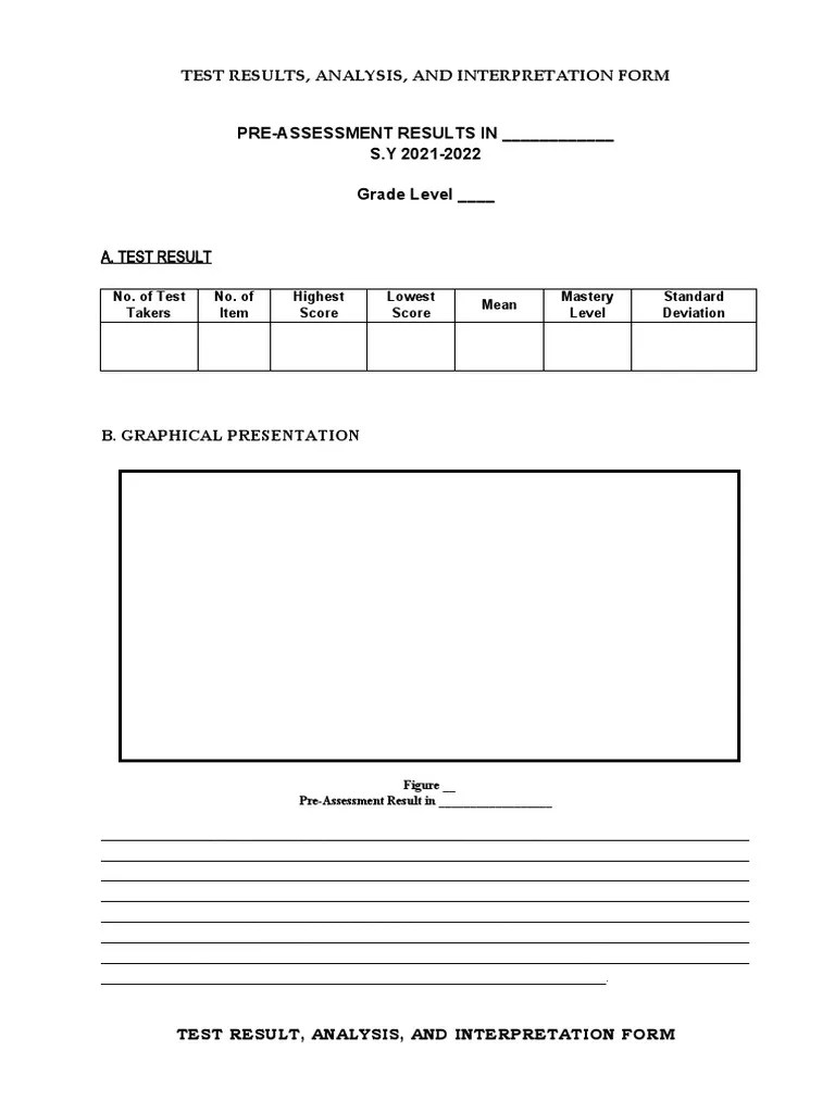 Test Results, Analysis, and Interpretation Form PDF Communication