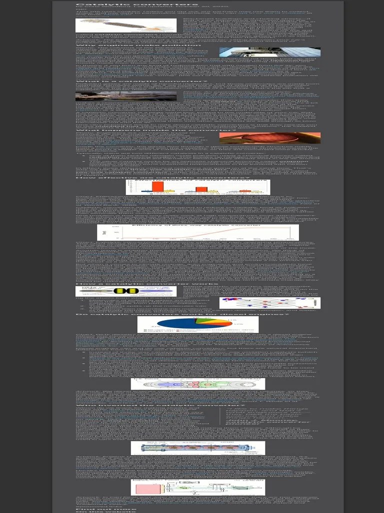 How Do Catalytic Converters Work Explain That Stuff PDF Exhaust