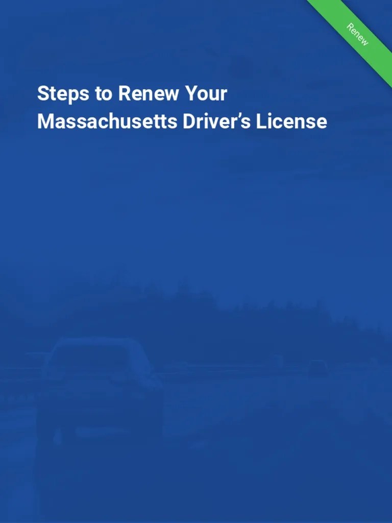 Steps To Renew Your Massachusetts Driver's License PDF Voter