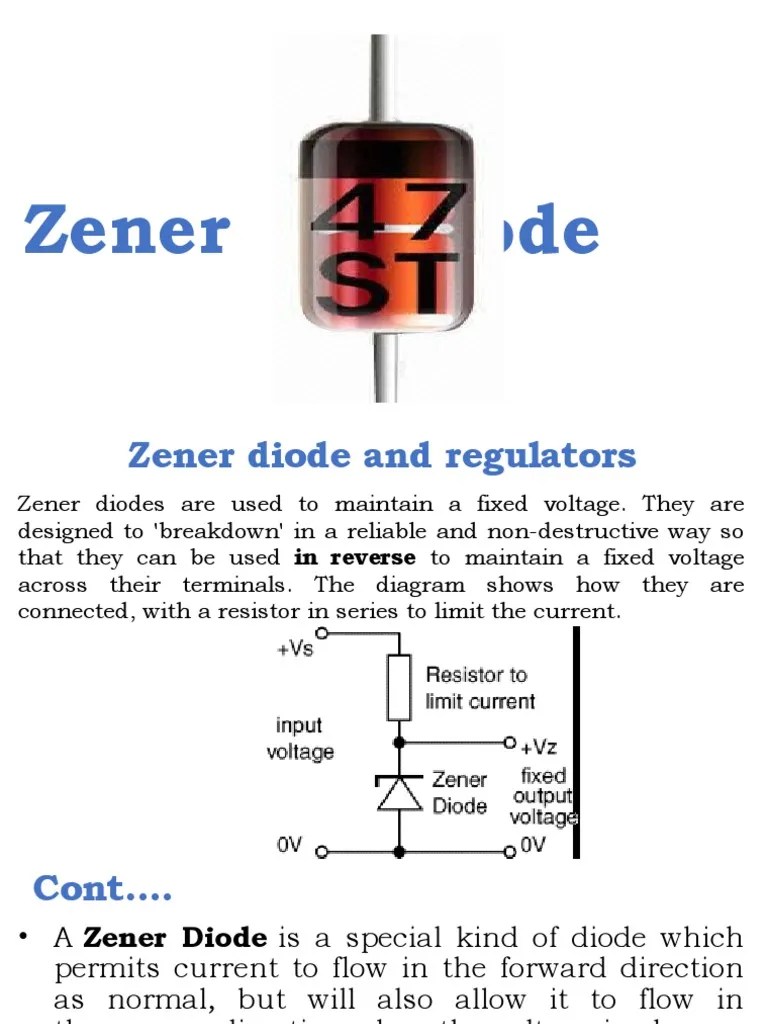 A Comprehensive Guide to Zener Diodes Their Operation, Characteristics