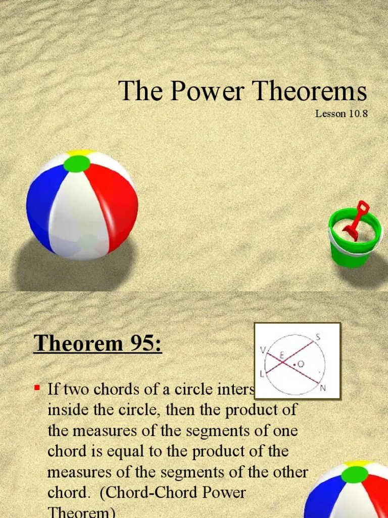 Geometry 10.8 The Power Theorems | PDF
