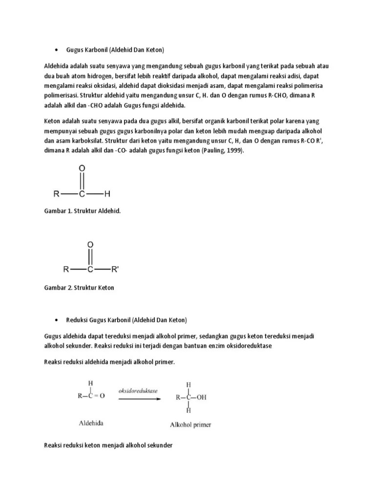 Reduksi Gugus Aldehida Dan Keton | PDF