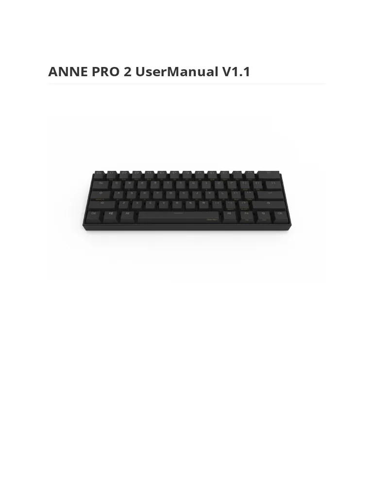 Anne Pro 2 Manual | PDF | Bluetooth | Microsoft Windows