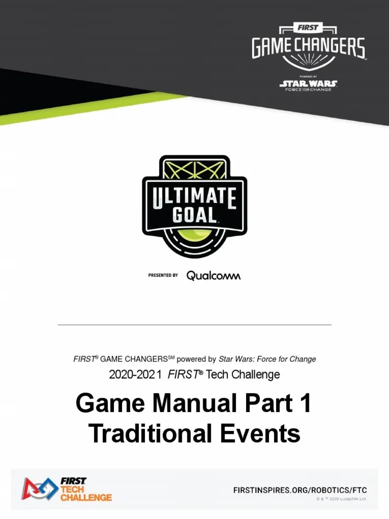 Game Manual Part 1 Traditional Events PDF Tournament