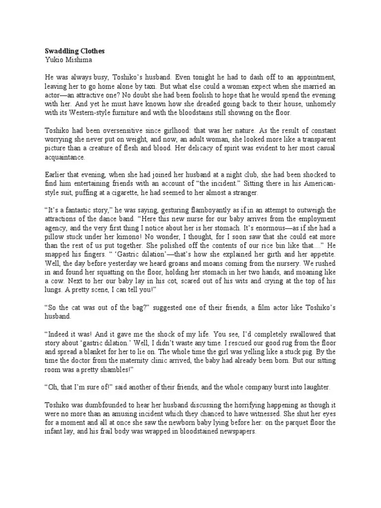 Swaddling Clothes by Yukio Mishima PDF