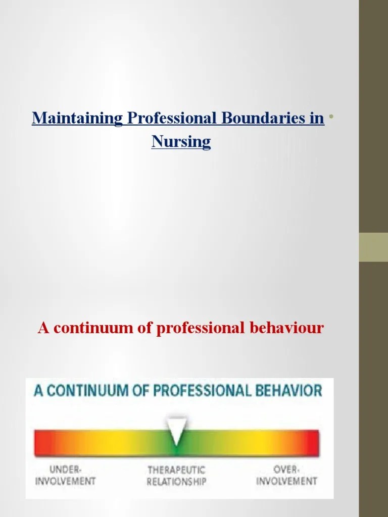 Maintaining Professional Boundaries in Nursing PDF Nursing Patient