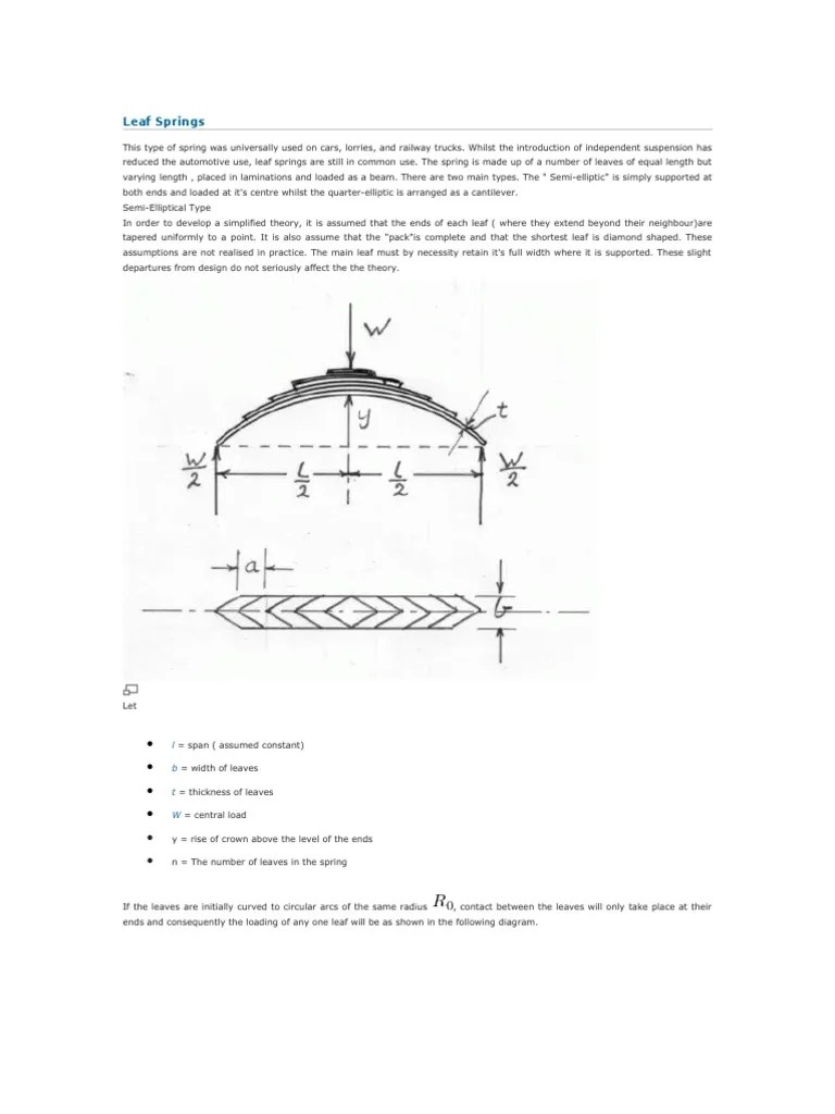 Leaf Springs Bending Beam (Structure)