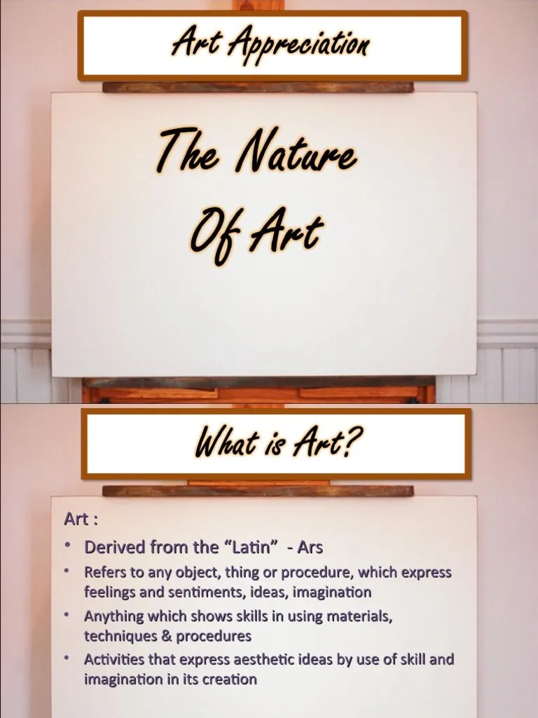 Lesson1 The Nature of Arts PDF Aesthetics Idea